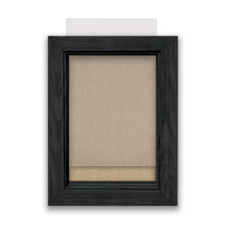 United Visual Products Indoor Enclosed Combo Board, 72"x36", Black Frame/Blue & Rubber UVCB7236B-BLUE-RUBBER